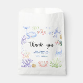 Sacolinha Aniversário Do Mar Sob O Mar Obrigado