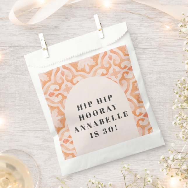 Sacolinha Aniversário do pastel de água da Boêmia (Cortado)