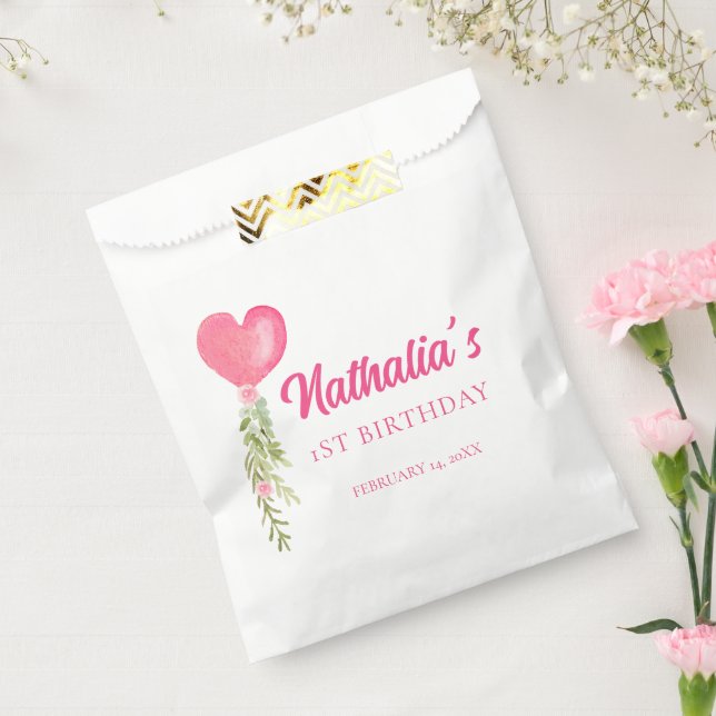 Sacolinha Aniversário do Pequeno Sweetart Red Heart Balloon (Selado)