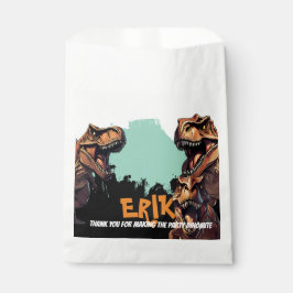 Sacolinha Aniversário Personalizado de Dinossauro T-Rex