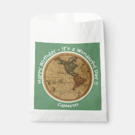 Sacolinha Antiguamente 1786 Partido Tema do Mapa do Hemisfér