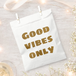 Sacolinha Apenas boas vibrações | Brilho preto e Ouro