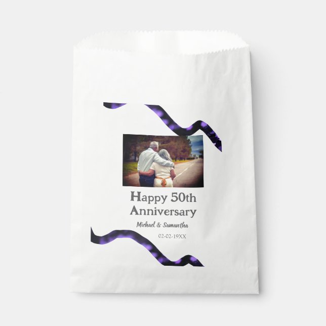 Sacolinha aplausos para o aniversário de 50 anos adicionar n (Frente)