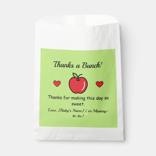 Sacolinha Apple Baby Shower Favor Bags (Frente)
