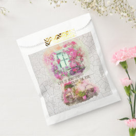 Sacolinha Aproveite o passeio | Bicicleta De Aquarela Com Fl