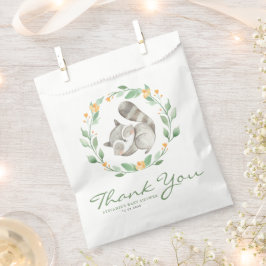 Sacolinha Aquarela Dormindo Bebê Raccoon Obrigado