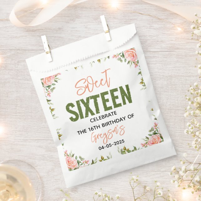 Sacolinha Aquarela Floral de Elegante 16 (Cortado)