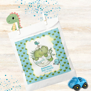 Sacolinha Aquarela Hatching Dino Chá de fraldas Goodie Bag