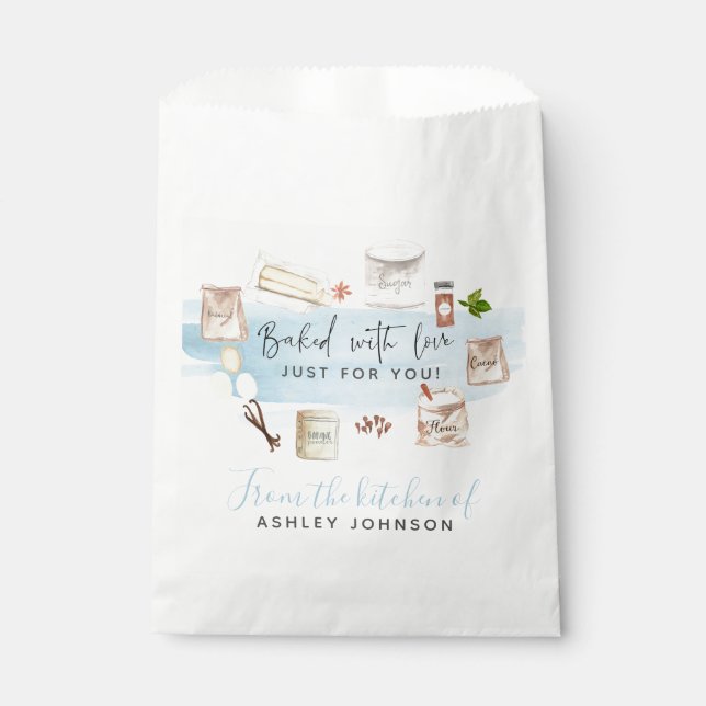 Sacolinha Aquarela Ilustrada Feita Com Amor (Frente)