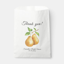 Sacolinha Aquarela Perfeita Pear Obrigado Chá de panela