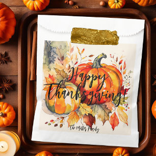 Sacolinha Aquarela Pumpkin Outono Sai Graças