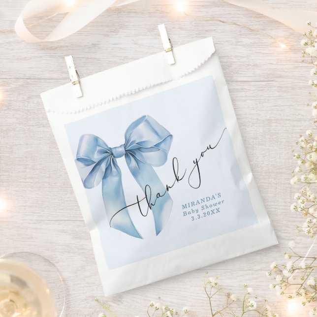 Sacolinha Arco Azul Chá bebê Obrigado (Cortado)