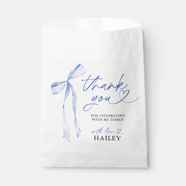 Sacolinha Arco azul Ela é Chá de panela de Casando (Frente)