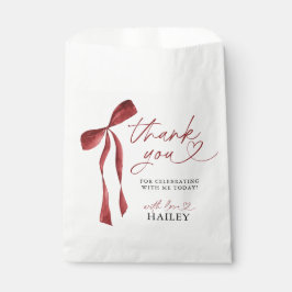 Sacolinha Arco Burgundy Ela é Chá de panela Casando