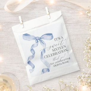 Sacolinha Arco de coquete azul deserto de Festa de aniversár
