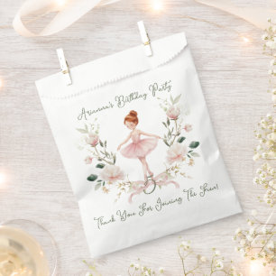 Sacolinha Arco Rosa Aquarela Bailarina Aniversário
