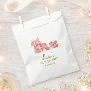 Sacolinha Arco rosa Bonjour Bébé Chá de fraldas francês Maca