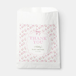 Sacolinha Arco Rosa Chá de fraldas Garota Obrigado