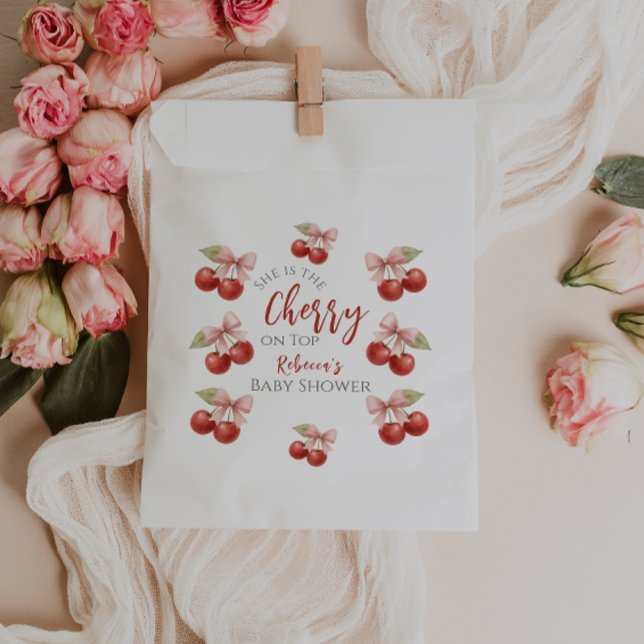Sacolinha Arco rosa-coquetel - Cereja vermelha no Chá de fra (Criador carregado)