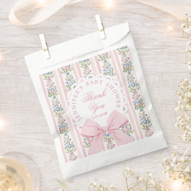 Sacolinha Arco Rosa Pink da Shack Baby Coquette Obrigado (Cortado)