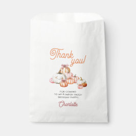 Sacolinha Arcos De Abóbora Menina Festa de aniversário Obrig