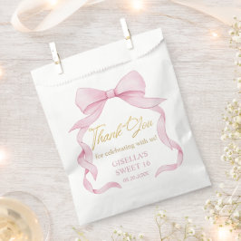 Sacolinha Arcos de Fita Rosa Coquetinha Adoráveis Dezesseis 