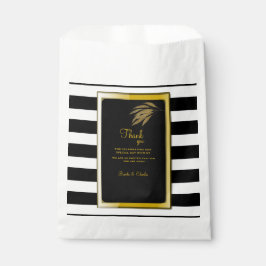 Sacolinha Art Deco Rosas Dourados deixa faixas negras