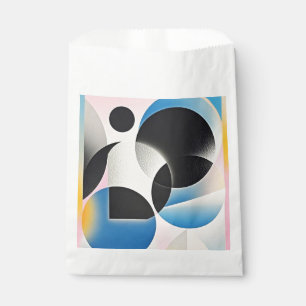 Sacolinha Arte abstrata geométrica vibrante e caprichosa