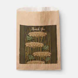 Sacolinha Arte Deco Lírio Aquático Rústico Obrigado