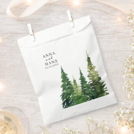 Sacolinha Árvore de Natal Aquarela Casamento Festivo