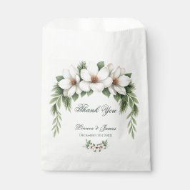 Sacolinha Árvore de pinheiro Elegante do Casamento no invern