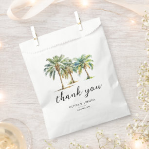 Sacolinha Árvore Tropical De Palma Obrigado Casamento