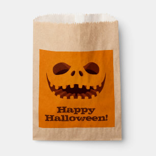 Sacolinha Assustador Jack o' Lanterna Rosto Halloween