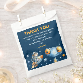 Sacolinha Astronaut Cat Blast Off 1st Birthday Thank You 