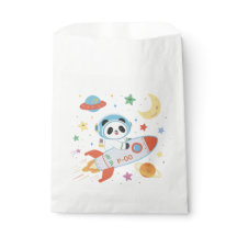 Astronauta azul e laranja Panda