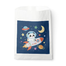 Astronauta azul e laranja Panda