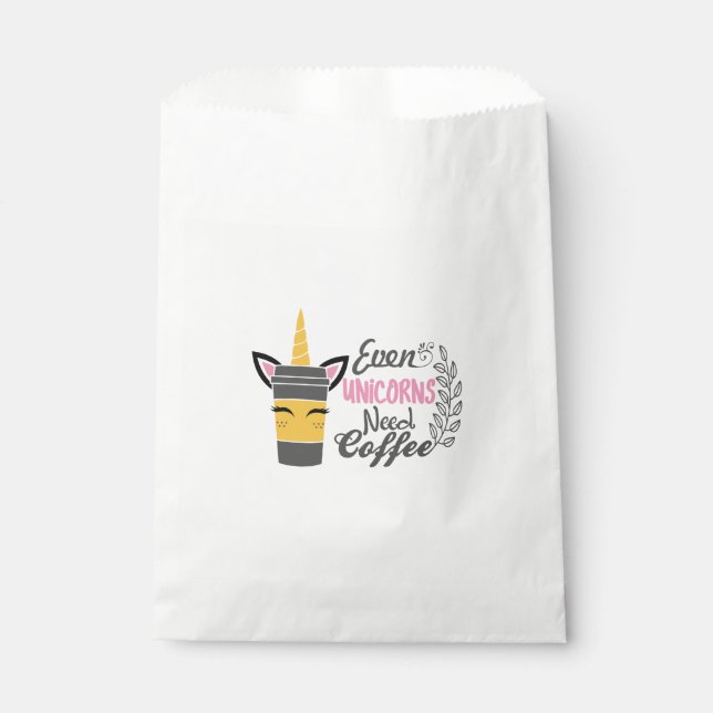 Sacolinha Até Unicórnios Precisam De Café (Frente)