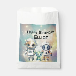 Sacolinha Atenção Aniversário intergaláctico