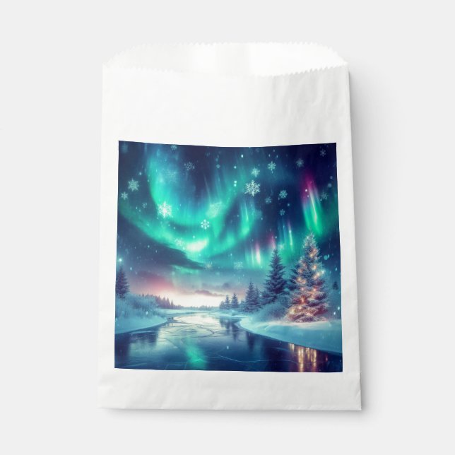 Sacolinha aurora borealis/Natal/Inverno (Frente)