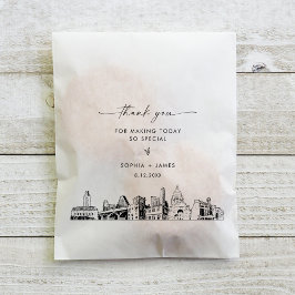 Sacolinha Austin Skyline Wedding Obrigado Por Bolsas Favorec