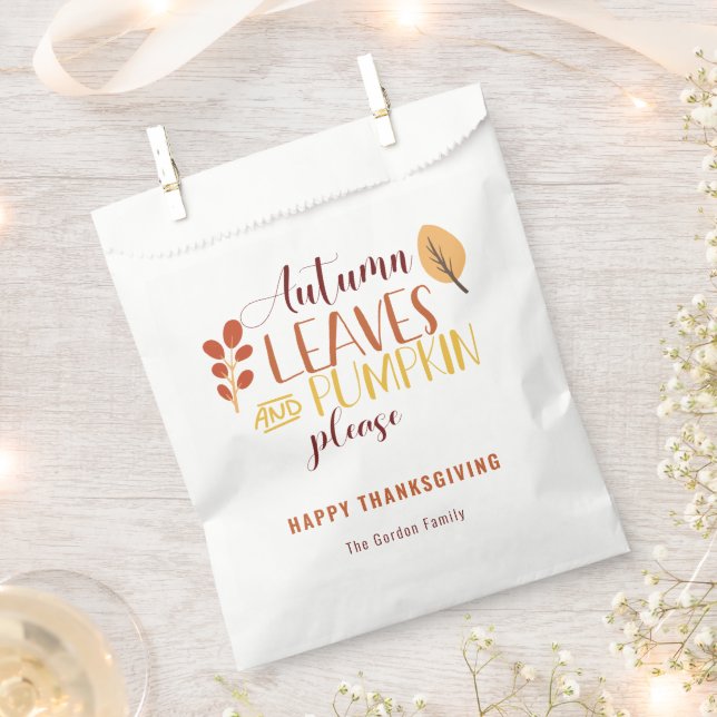 Sacolinha Autumn Deixa Pumpkin Feliz Ação de Graças (Cortado)