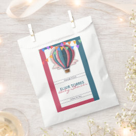 Sacolinha Aventura Aguarda Chá de fraldas Azul Festivo Rosa