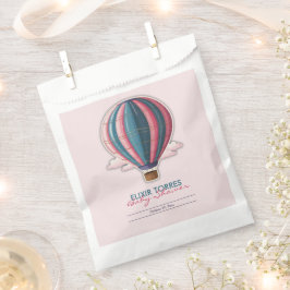 Sacolinha Aventura Aguarda Chá de fraldas Azul Festivo Rosa