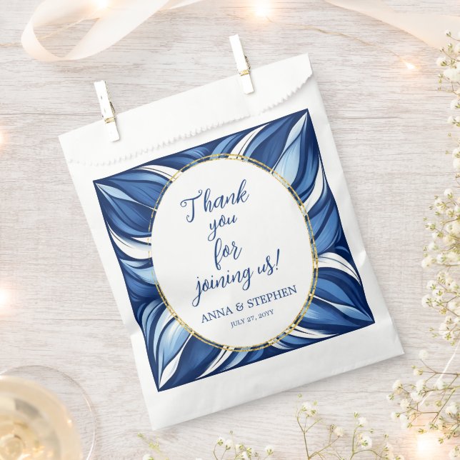 Sacolinha Azul Bliss Orgânico Favor Floral Bag (Cortado)