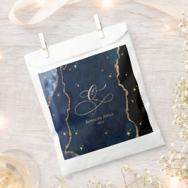 Sacolinha  Azul Celestial Quinceanera Estrelas da Meia-Noite