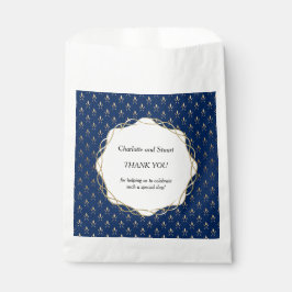 Sacolinha Azul clássico e casamento Dourado