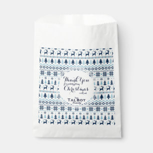 Sacolinha Azul de NATAL Personalizado Obrigado Saco de Favor