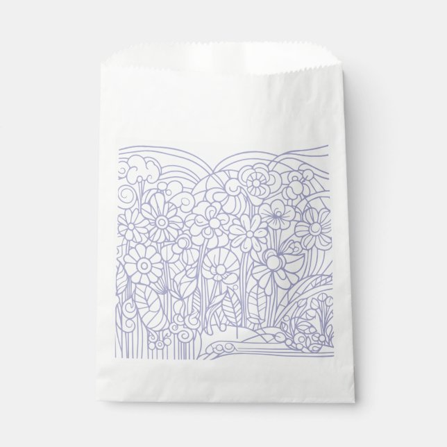 Sacolinha Azul do Jardim Flor (Frente)