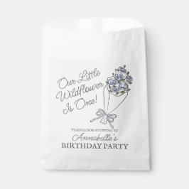 Sacolinha Azul Flor Mercado Fresco Floral Aniversário