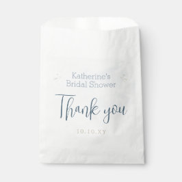 Sacolinha Azul Na Nuvem Nove Elegante Chá de panela Obrigado